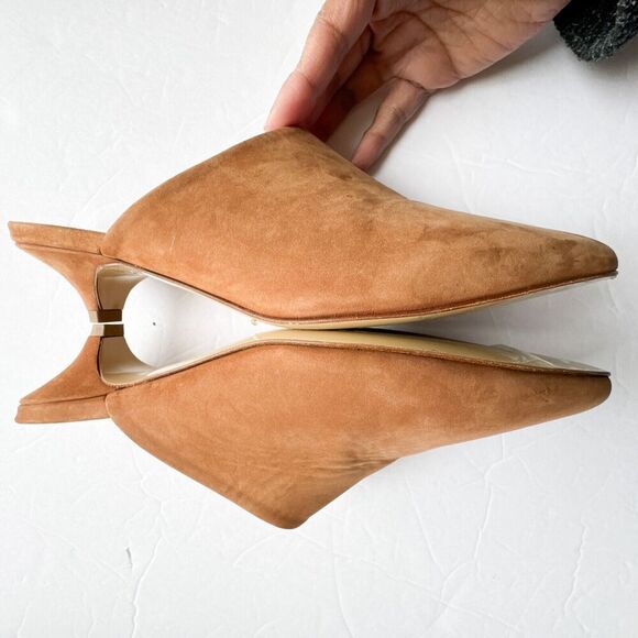 Jenni Kayne Walnut Brown Oiled Leather Kitten Heel Mule Size 36 - Picture 12 of 16